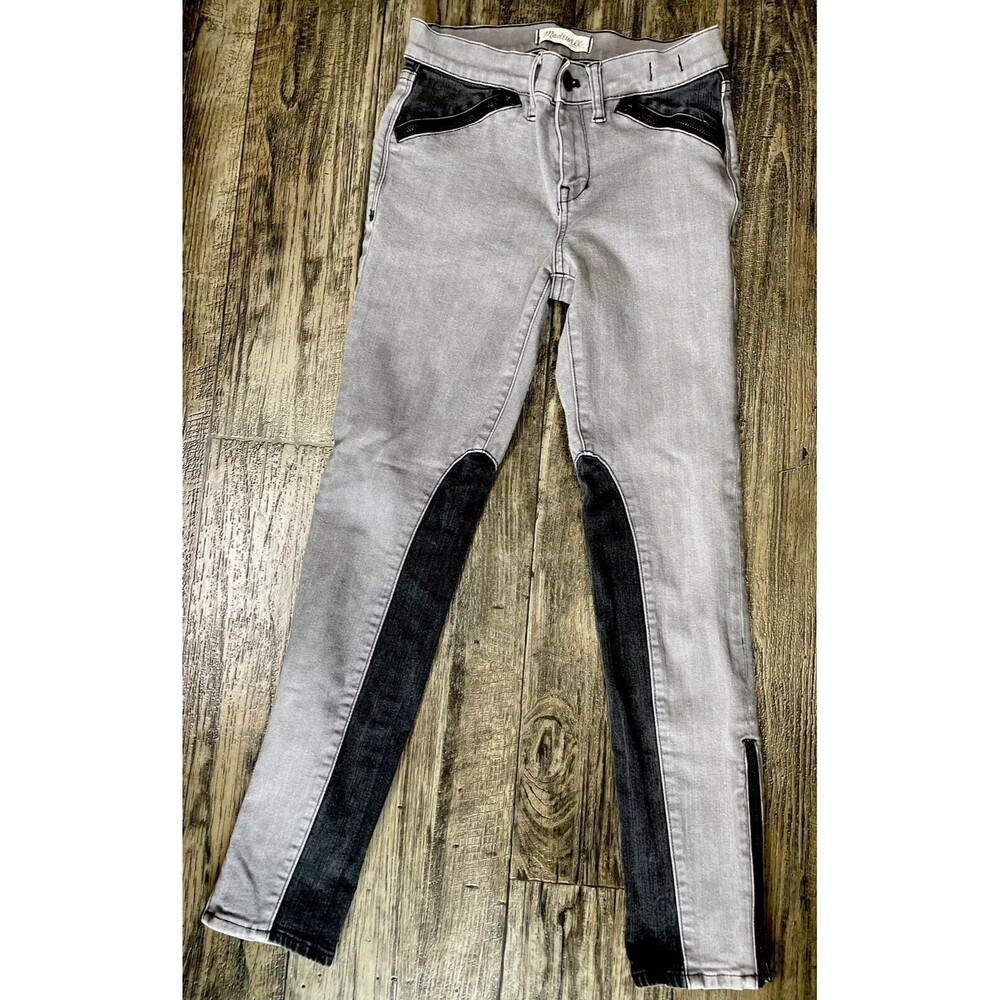 Madewell Mid Rise Skinny Light Wash Jeans Size 26 with Zippered Pockets